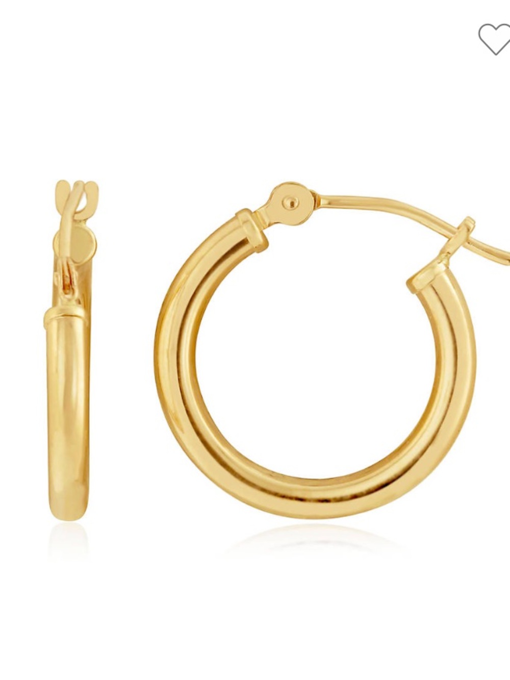 14k YG Hoop Earrings